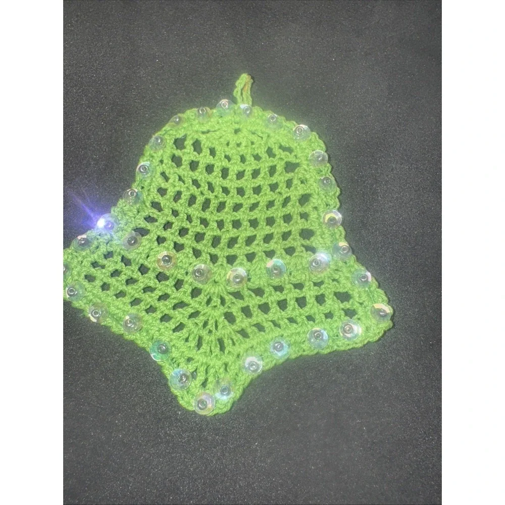 Lot of 11 vintage Hand Crocheted Christmas Ornaments‎